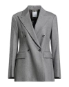 Eleventy Woman Blazer Grey Size 6 Wool, Cashmere, Elastane In Gray