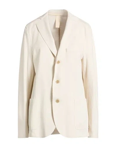 Eleventy Woman Blazer Ivory Size 12 Cotton, Polyamide, Elastane In Neutral