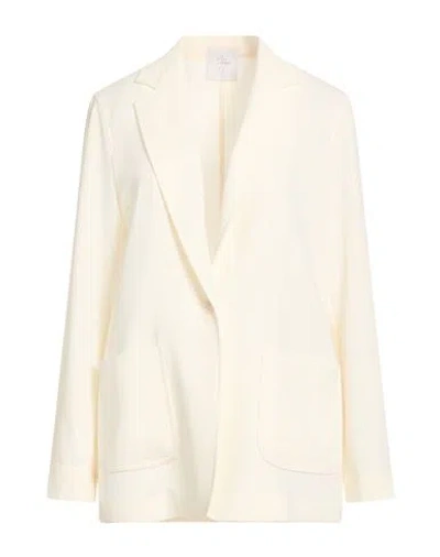 Eleventy Woman Blazer Ivory Size 6 Triacetate, Polyester In White