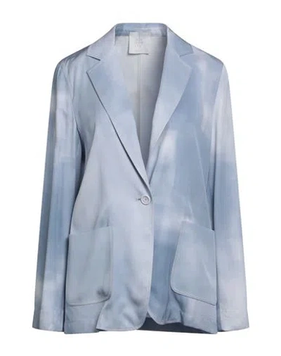 Eleventy Woman Blazer Light Blue Size 2 Viscose