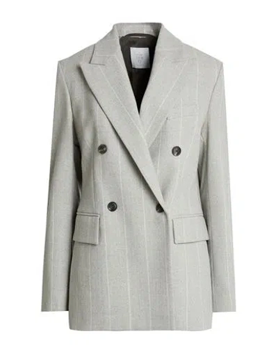 Eleventy Woman Blazer Light Grey Size 10 Wool, Elastane In Gray