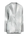 Eleventy Woman Blazer Light Grey Size 2 Viscose