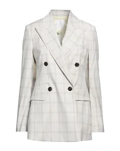 Eleventy Woman Blazer Light Grey Size 2 Wool, Viscose, Elastane In Blue