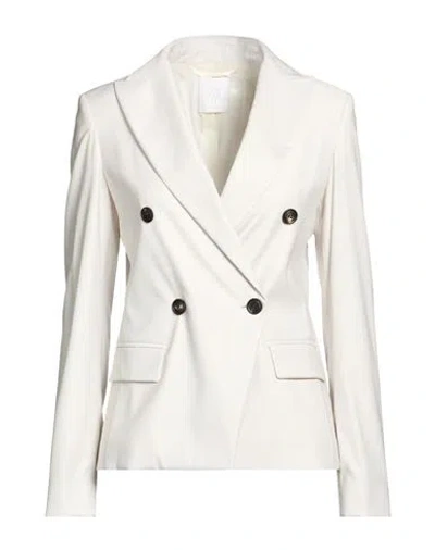 Eleventy Woman Blazer Light Grey Size 2 Wool, Viscose, Elastane In Neutral