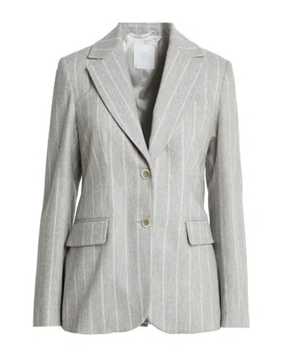 Eleventy Woman Blazer Light Grey Size 4 Wool, Cashmere, Elastane In Gray