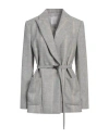 Eleventy Woman Blazer Light Grey Size 6 Alpaca Wool, Wool, Polyamide In Gray