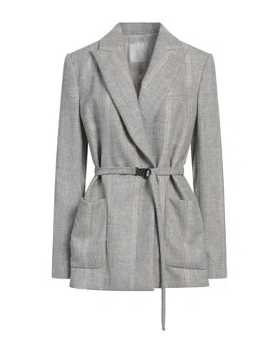 Eleventy Woman Blazer Light Grey Size 6 Alpaca Wool, Wool, Polyamide In Gray
