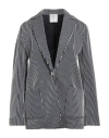 Eleventy Woman Blazer Midnight Blue Size 4 Cotton, Viscose, Polyamide, Polyester, Elastane In Blue