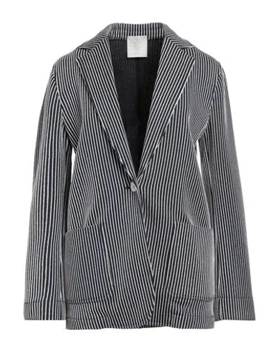Eleventy Woman Blazer Midnight Blue Size 4 Cotton, Viscose, Polyamide, Polyester, Elastane