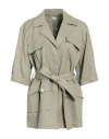 Eleventy Woman Blazer Military Green Size 4 Cotton, Ramie In Green