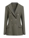 Eleventy Woman Blazer Military Green Size 6 Virgin Wool