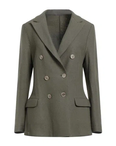 Eleventy Woman Blazer Military Green Size 6 Virgin Wool