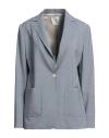 Eleventy Woman Blazer Pastel Blue Size 8 Wool, Elastane In Blue