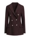Eleventy Woman Blazer Plum Size 4 Virgin Wool In Purple