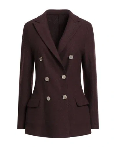Eleventy Woman Blazer Plum Size 4 Virgin Wool In Purple