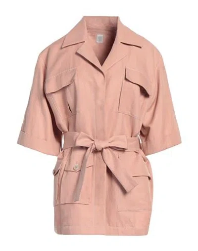 Eleventy Woman Blazer Salmon Pink Size 4 Cotton, Ramie
