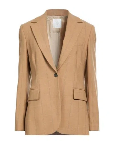 Eleventy Woman Blazer Sand Size 0 Wool, Elastane In Beige