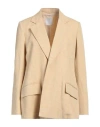 Eleventy Woman Blazer Sand Size 4 Cotton, Linen, Viscose In Beige