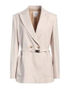 Eleventy Woman Blazer Sand Size 4 Wool, Elastane In Beige