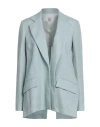 Eleventy Woman Suit Jacket Sky Blue Size 0 Linen In Blue