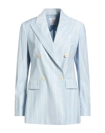 Eleventy Woman Blazer Sky Blue Size 2 Wool, Viscose, Elastane