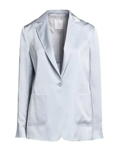 Eleventy Woman Blazer Sky Blue Size 2 Triacetate, Cupro