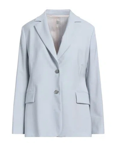 Eleventy Woman Blazer Sky Blue Size 6 Wool, Polyamide, Elastane