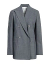 Eleventy Woman Blazer Slate Blue Size 2 Polyester, Wool, Elastane In Blue
