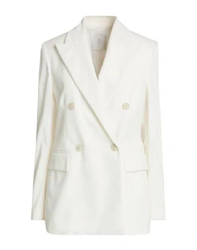 Eleventy Woman Blazer White Size 4 Cotton