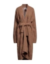 Eleventy Woman Cardigan Camel Size S Alpaca Wool, Mohair Wool, Polyamide, Wool, Elastane In Brown