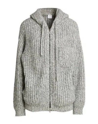 Eleventy Woman Cardigan Grey Size S Wool, Cashmere, Mohair Wool, Silk, Metallic Fiber