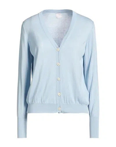 Eleventy Woman Cardigan Light Blue Size Xl Silk, Viscose
