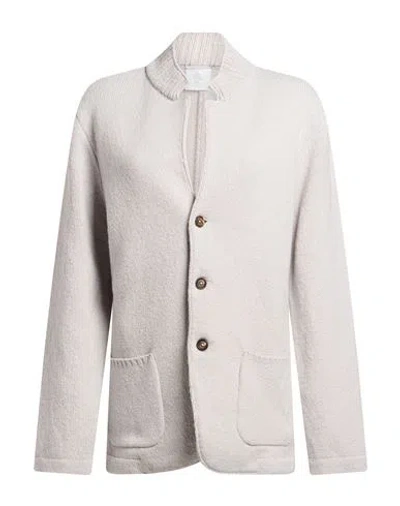 Eleventy Woman Cardigan Light Grey Size L Wool, Cashmere, Elastane