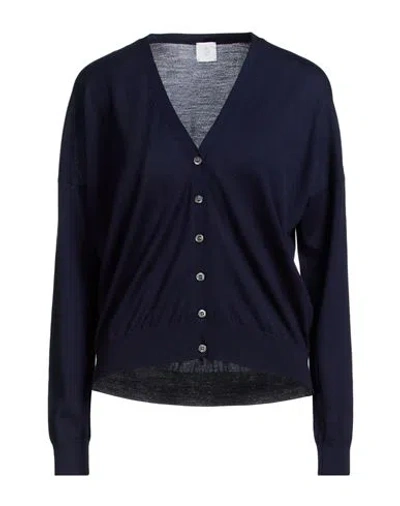 Eleventy Woman Cardigan Navy Size S Wool In Blue