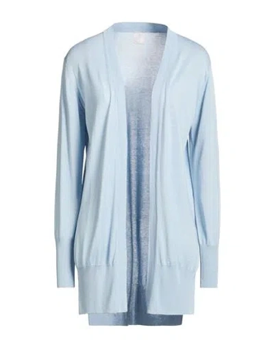 Eleventy Woman Cardigan Sky Blue Size L Silk, Viscose