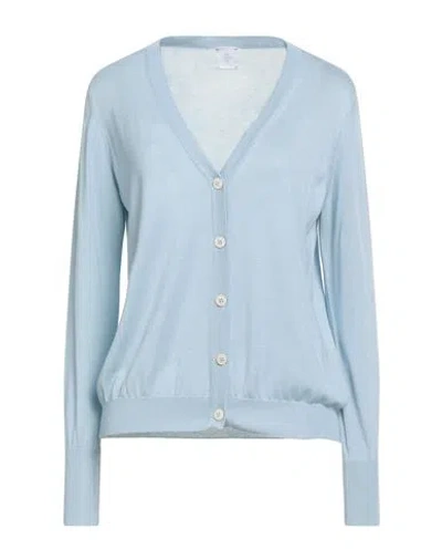 Eleventy Woman Cardigan Sky Blue Size S Silk, Viscose