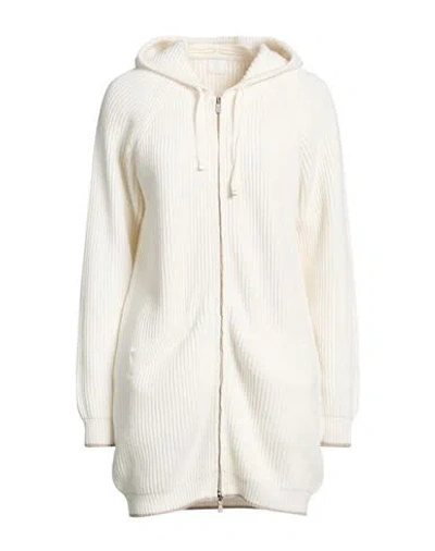 Eleventy Woman Cardigan White Size L Wool, Viscose, Cashmere