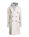 Eleventy Woman Coat Beige Size 12 Wool, Cashmere, Silk In Neutral