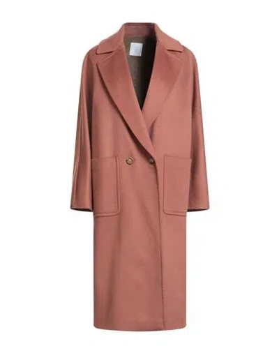 Eleventy Woman Coat Brick Size 2 Wool In Brown