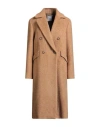 Eleventy Woman Coat Camel Size 0 Alpaca Wool, Wool In Nude