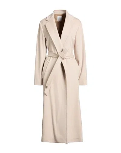 Eleventy Woman Coat Cream Size 12 Wool In White