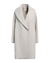 Eleventy Woman Coat Grey Size 4 Wool, Cashmere