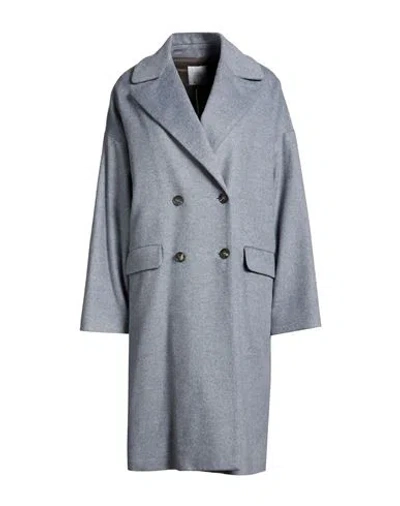 Eleventy Woman Coat Grey Size 8 Wool In Gray