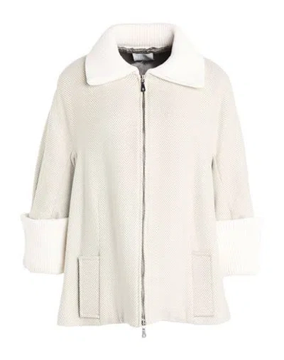 Eleventy Woman Coat Light Grey Size 2 Viscose, Wool, Cashmere In White