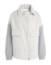 Eleventy Woman Coat Light Grey Size 2 Wool, Cashmere In Gray