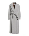 Eleventy Woman Coat Light Grey Size 2 Wool, Silk In Gray