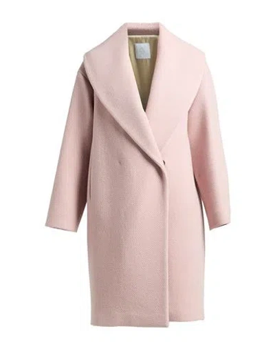 Eleventy Woman Coat Light Pink Size 2 Wool, Cashmere