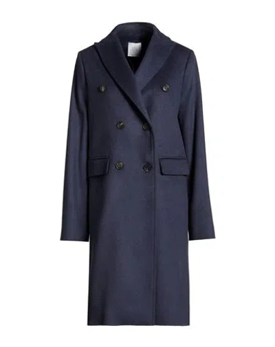 Eleventy Woman Coat Midnight Blue Size 6 Wool