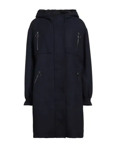 Eleventy Woman Coat Navy Size 4 Polyamide, Viscose, Wool