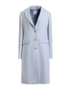 Eleventy Woman Coat Sky Blue Size 6 Wool, Polyamide, Cashmere In Blue